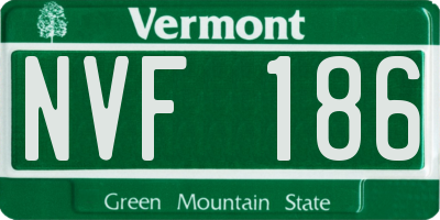 VT license plate NVF186