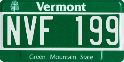 VT license plate NVF199