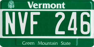 VT license plate NVF246