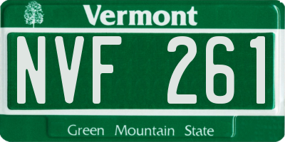 VT license plate NVF261