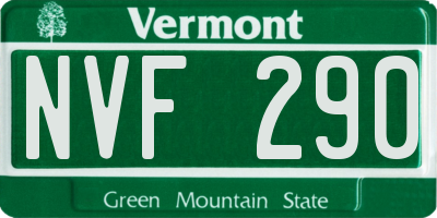 VT license plate NVF290