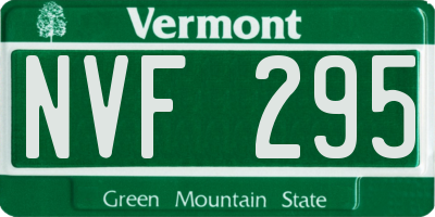 VT license plate NVF295