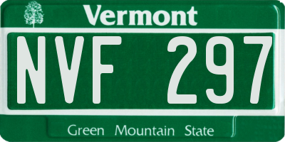 VT license plate NVF297