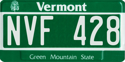 VT license plate NVF428