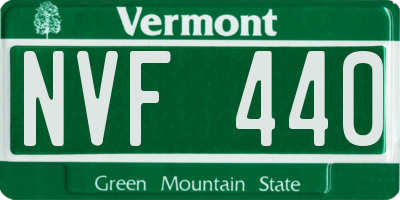 VT license plate NVF440
