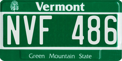 VT license plate NVF486
