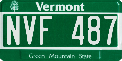 VT license plate NVF487