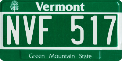 VT license plate NVF517