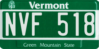 VT license plate NVF518