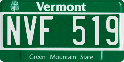 VT license plate NVF519
