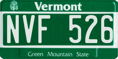 VT license plate NVF526