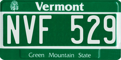 VT license plate NVF529