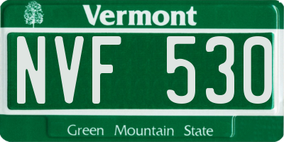 VT license plate NVF530