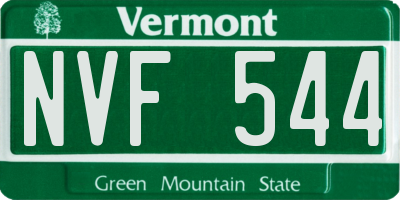 VT license plate NVF544
