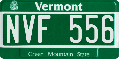 VT license plate NVF556