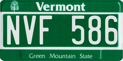 VT license plate NVF586