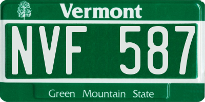 VT license plate NVF587
