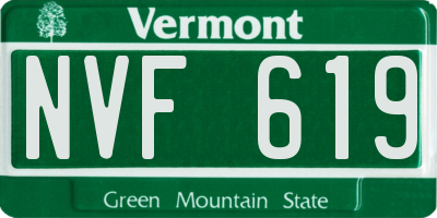 VT license plate NVF619