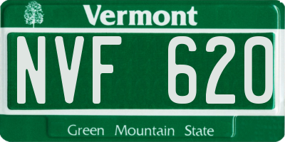 VT license plate NVF620