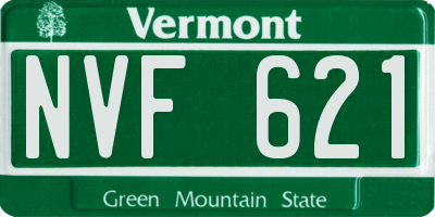 VT license plate NVF621