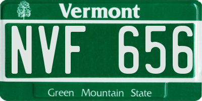 VT license plate NVF656