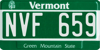 VT license plate NVF659