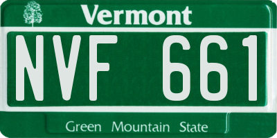 VT license plate NVF661