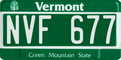 VT license plate NVF677
