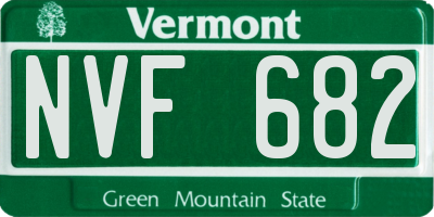VT license plate NVF682