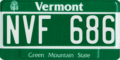 VT license plate NVF686