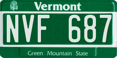 VT license plate NVF687