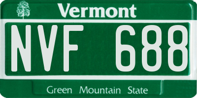 VT license plate NVF688