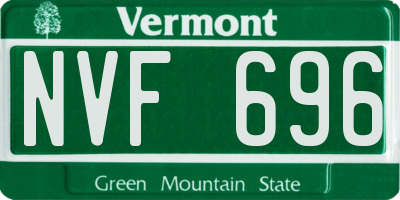 VT license plate NVF696