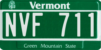 VT license plate NVF711