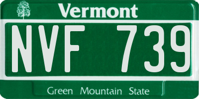 VT license plate NVF739