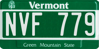 VT license plate NVF779