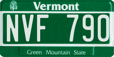 VT license plate NVF790