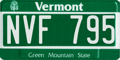 VT license plate NVF795