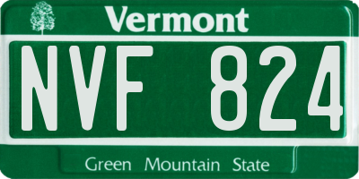 VT license plate NVF824