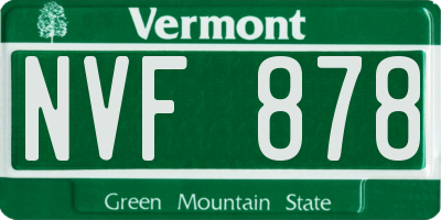 VT license plate NVF878