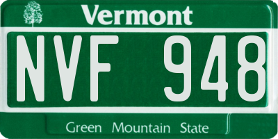 VT license plate NVF948