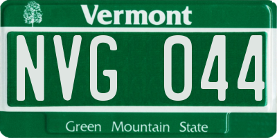 VT license plate NVG044