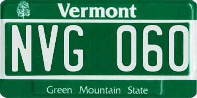 VT license plate NVG060