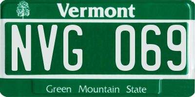 VT license plate NVG069