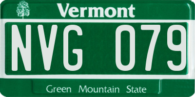 VT license plate NVG079