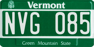 VT license plate NVG085