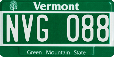VT license plate NVG088