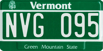 VT license plate NVG095