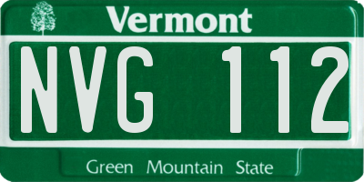 VT license plate NVG112