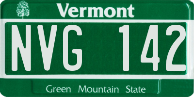 VT license plate NVG142